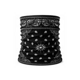 FG KONNİCHİWA Bandana Siyah Etnik Bandana Yüz Maskesi ve Boyunluk ve Günlük ve Motosiklet Kullanımı UV Korumalı Çok Amaçlı Boyunluk