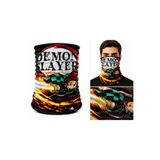 FG KONNİCHİWA Demon Slayer İblis Keser Baskılı Bandana Anime Yüz Maskesi ve Boyunluk ve Günlük ve Motosiklet Kullanımı UV Korumalı Çok Amaçlı Boyunluk
