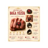 FG KONNİCHİWA Gotik Vintage EJDERHA GÖZÜ Yüzük Erkekler Kadınlar için