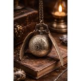 FG KONNİCHİWA Harry Potter Saatli Golden Snitch Kolye Hediyelik Koleksiyon Aksesuar Saat Kolye