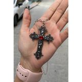 FG KONNİCHİWA KOLYE GOTİK İSKANDİAV HAÇ VİKİNG TARZI GOTHIC KOLYE PASLANMAZ RENK ATMAZ
