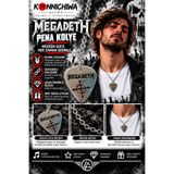 FG KONNİCHİWA Megadeth Kolye – Gitar ve Pena Figürlü Heavy Metal Rock Müzik Kolyesi