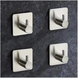 FH Design Home 4 Adet Paslanmaz Çelik Banyo Askısı / Bornoz Askısı / Havlu Askısı