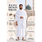 FH Living 4 Katlı Müslin Erkek İhramı %100 Pamuk Yüksek Emici 110x230 cm