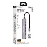 Fh8 Fulltech 7-In-1 Usb-C Hub 3Xusb-A, 1Xusb-C Ve 1Xhdmi Ve Tf/sd Kard Girişli, Metalik Usb Çoklayıcı