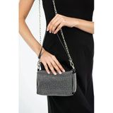 FHD BAGS Kadın Parlak Taşlı Siyah Çanta
