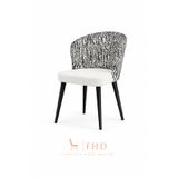 FHD FABRİSYA HOME DESİGN Verona Sandalye | Kumaş Döşemeli Ahşap Ayaklı Mutfak & Yemek Sandalyesi | Konforlu ve Şık Tasarım