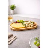 Fhilli Oval Sunum Tepsisi Bambu Organizer ve Yağdanlık Altlığı Yemek Tabağı 22,5 cm