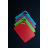Fhilli Tallin - 4'lü Renkli Plastik Kesme Tahtası Seti | 29x19 cm Hijyenik ve Pratik Kullanım