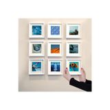 F&I FLORAL İSTANBUL Yapışkanlı Sök-Tak Paspartulu Beyaz 14x14cm POLA Kare Fotoğraf Çerçevesi - 9'lu PaketPaket PVC Li