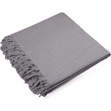 Fialka Waffle Tek Pike Gri Çift Kişilik - 220x260