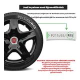 Fiat 14 İnç Amblemli Piano Black 4'lü Takım 201 Jant Kapağı