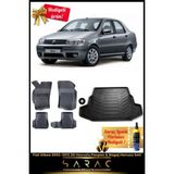 Fiat Albea 2002-2012 Araca Özel 3D Havuzlu Paspas & Bagaj Havuzu Seti+(Hediyeli!) - Siyah