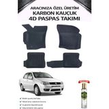 Fiat Albea 2006 Model Aracınıza Özel Karbon Kauçuk Paspas Takımı - Siyah