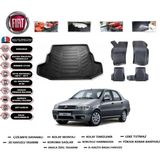 Fiat Albea 2009 Model Bagaj Havuzu Araca Özel Paspas Takımı Flex - Siyah