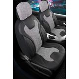 Fiat Albea Deri Detaylı Oto Koltuk Kılıfı Ön Arka Set Siyah Füme Siena Seri Şhn - Siyah - Füme