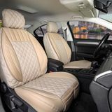 Fiat Albea Lüx Yarı Deri Oto Koltuk Kılıfı Ön Arka Takım İSTANBUL SERİSİ BEJ