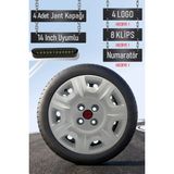 Fiat Albea Palio Uno Jant Kapağı Seti 4 Adet 14" Inç Gri G019 - 14 inç