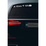 Fiat Albea Sticker Telefon Şarj Wifi Batarya Şebeke Cam Oto Sticker 40x4cm Beyaz Uyumlu