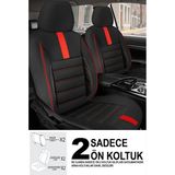 Fiat Albea Uyumlu Speed Serisi Sadece Ön Iki Koltuk Tay Tüyü Oto Kılıf Kırmızı - Siyah - Kırmızı