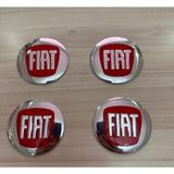 Fiat Alüminyum Jant Göbeği Arma Sticker 56 mm Kırmızı Renkli Malzeme ile Dayanıklı