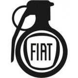 Fiat Araba tampon Komik El Bombası Yapıştırma Sticker