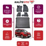 Fiat Doblo 2011 Model Bagaj Havuzu+4d Araca Özel Havuzlu Paspas Takımıı Prqx - Siyah