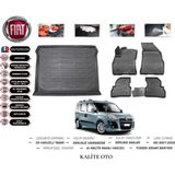 Fiat Doblo 2012 Model 3D Bagaj Havuzu+4d Havuzlu Paspas Setii - Siyah