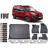 Fiat Doblo 2017 Model Bagaj Havuzu Araca Özel Siyah Extra Havuzlu Paspas Takımı