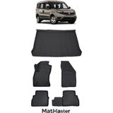 Fiat Doblo 2021 Model 5d Premium Ekstra Havuzlu Paspas ve Bagaj Havuzu Set - Siyah