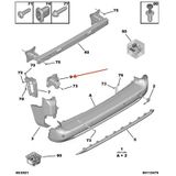 fiat doblo- 2024-2025 arka tampon bağlantı braketi sol Oem No (9816808580)