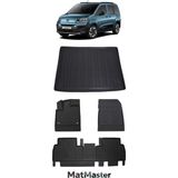 Fiat Doblo 2024 Model 5d Premium Ekstra Havuzlu Paspas ve Bagaj Havuzu Set - Siyah