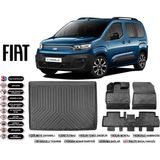 Fiat Doblo 2024 Model Bagaj Havuzu Araca Özel Siyah Ekstra Havuzlu Paspas Takımı