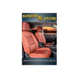 Fiat Doblo Combi Mix 2+1 Parçalı Lüx Deri Oto Koltuk Kılıfı Ön Arka Takım Safir TARÇIN
