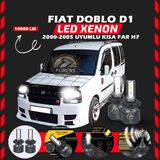Fiat Doblo D1 2000-2005 Kısa Far Uyumlu Şimşek Etkili Led Xenon Premium Series H7