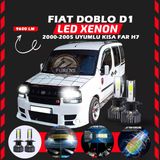 Fiat Doblo D1 2000-2005 Kısa Far Uyumlu Şimşek Etkili Led Xenon Pro Series H7