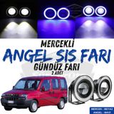 Fiat Doblo D1 2000-2005 Uyumlu Universal Mercekli Angel Sis Fari Metal Su Gecirmez 76 Mm Mavi Halkali Gunduz Fari Angel Eyes 2 Adet