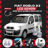 Fiat Doblo D2 2006-2012 Kısa Far Uyumlu Şimşek Etkili LED Xenon Performance Series H7 - Beyaz
