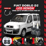 Fiat Doblo D2 2006-2012 Kısa Far Uyumlu Şimşek Etkili Led Xenon Premium Series H7