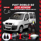 Fiat Doblo D2 2006-2012 Uzun Far Uyumlu Şimşek Etkili LED Xenon Light Series H1 - Beyaz