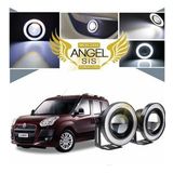 Fiat Doblo D3 Uyumlu, Universal Mercekli Led Angel Sis Farı, 76mm Beyaz Renk
