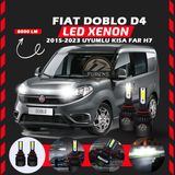 Fiat Doblo D4 2015-2023 Kısa Far Uyumlu Şimşek Etkili Led Xenon Light Series H7