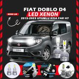 Fiat Doblo D4 2015-2023 Kısa Far Uyumlu Şimşek Etkili Led Xenon Performance Series H7