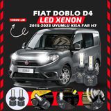 Fiat Doblo D4 2015-2023 Kısa Far Uyumlu Şimşek Etkili Led Xenon Premium Series H7