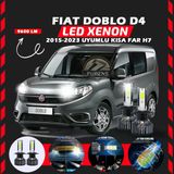 Fiat Doblo D4 2015-2023 Kısa Far Uyumlu Şimşek Etkili Led Xenon Pro Series H7