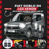 Fiat Doblo D4 2015-2023 Uzun Far Uyumlu Şimşek Etkili Led Xenon Premium Series H7