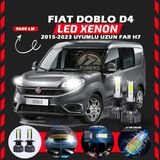 Fiat Doblo D4 2015-2023 Uzun Far Uyumlu Şimşek Etkili Led Xenon Pro Series H7