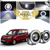 Fiat Doblo D4 Uyumlu, Universal Mercekli Led Angel Sis Farı, 76mm Beyaz Renk