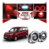 Fiat Doblo D4 Uyumlu, Universal Mercekli Led Angel Sis Farı, 76mm Kırmızı Renk