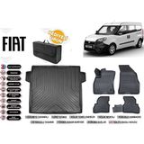 Fiat Doblo Maxi 2011 Model Bagaj Havuzu+4d Araca Özel Havuzlu Paspas Takımıı Rice - Siyah